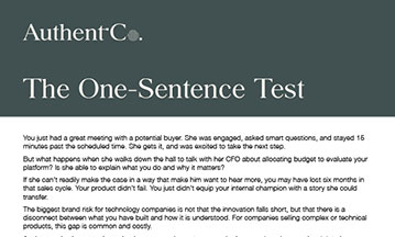 One Sentence Test